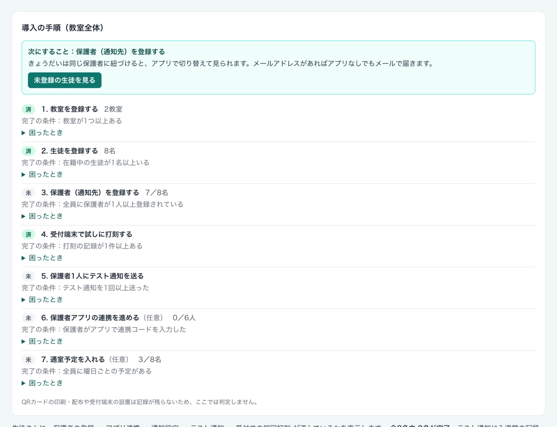 導入の手順（教室全体）